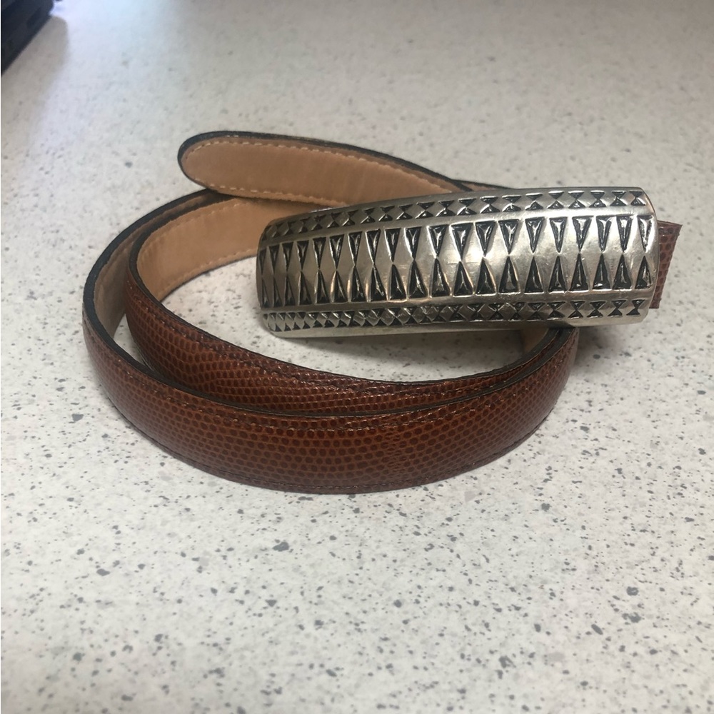 Clara studio inc brown leather belt medium